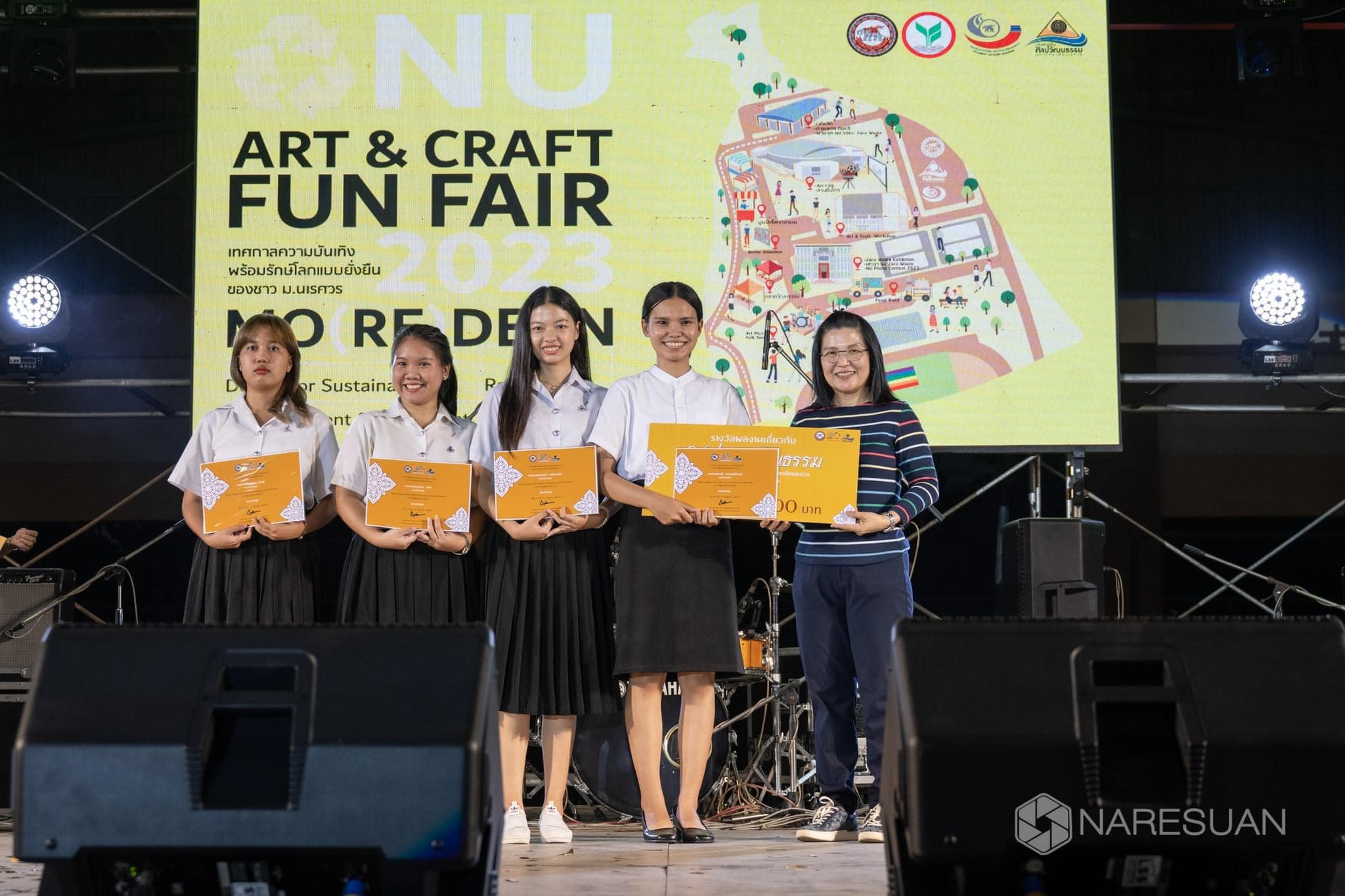 Students for winning the Art and Culture Award at the NU Art & Craft Fun Fair 2023 in the category of undergraduate research